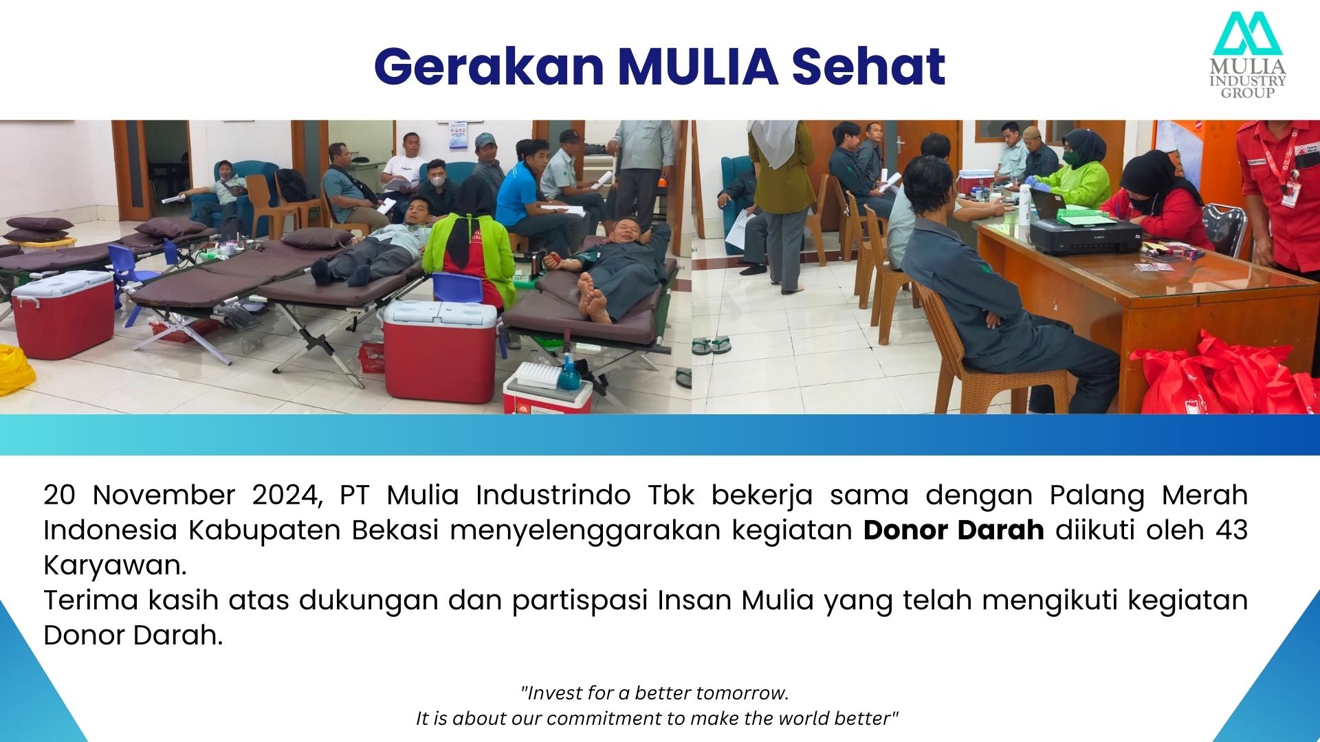 Gerakan MULIA Sehat: Donor Darah